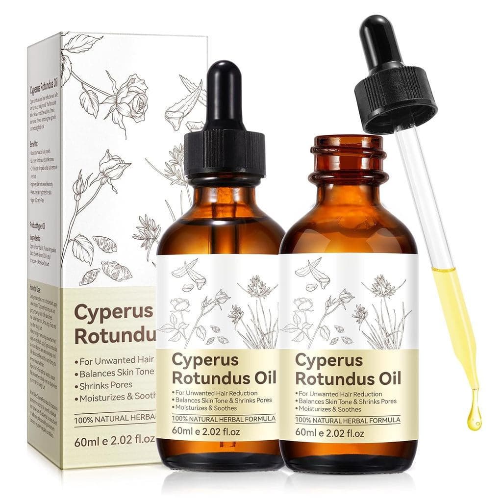 2 Pacotes de Óleo de Cyperus Rotundus para Remoção de Pelos, Fórmula para Reduzir o Crescimento de Pelos Indesejados, Re