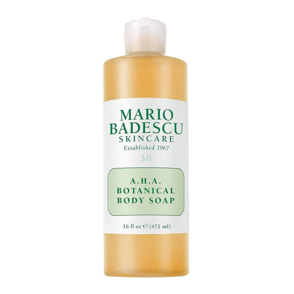 MarioBadescu AHA Botânico Sabonete Líquido Corporal Hidratante, Purificante e Esfoliante Suave para uma Pele Mais Brilha