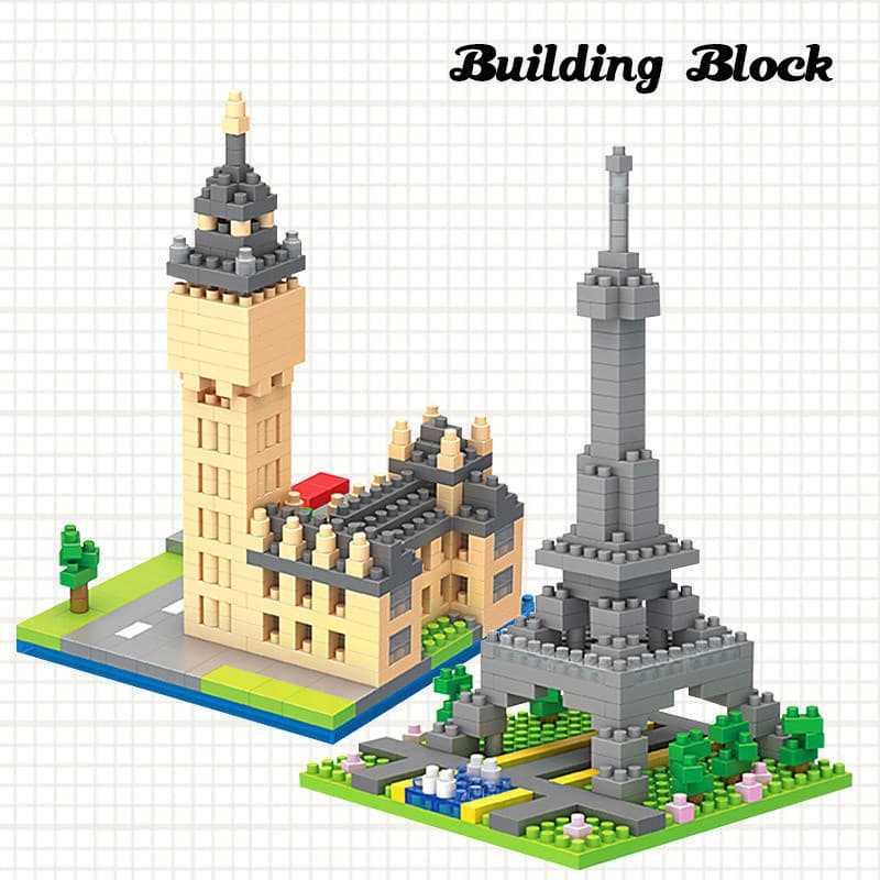 Bloco De Construção Da Torre Eiffel Brinquedos Montagem De Partículas Coleção Educacional Para Quebra-Cabeça De Desenvol