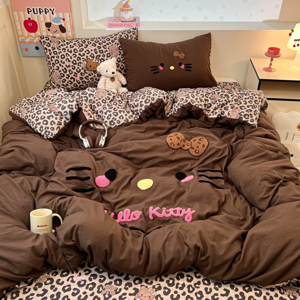 Conjunto de cama classe A, quatro peças, algodão lavado, 2025, novo estilo, dormitório estudantil, conjunto de três peça