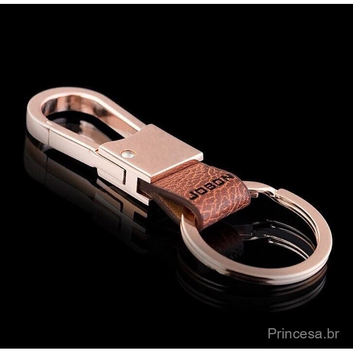 Novo chaveiro de couro para carro, para homens e mulheres, chaveiro elegante com caixa de presente.