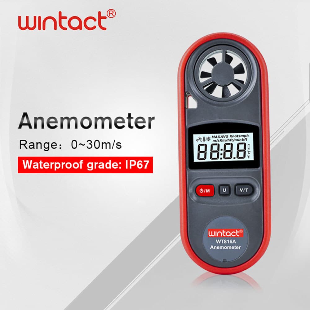 Huitianyi WT816A Mini Anemômetro Digital Portátil Anemômetro Anemômetro Anemômetro