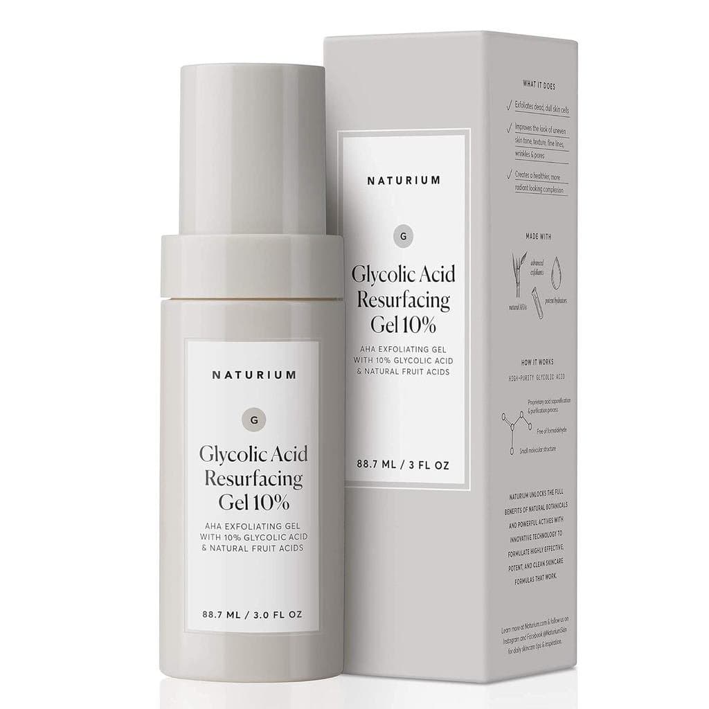 Gel Esfoliante Naturium 10% Ácido Acético, gel esfoliante com ácidos de frutas, 3,0 onças GZBB