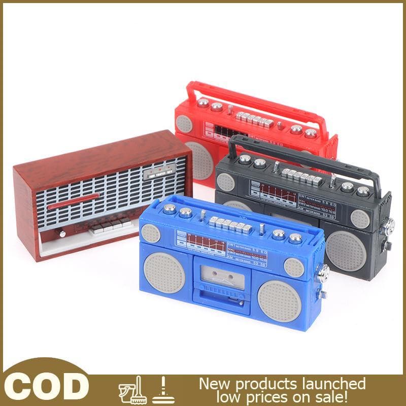 1 : 12 Casa De Bonecas Em Miniatura Rádio Modelo Gravador Jogador Brinquedo Boneca Móveis Decoração