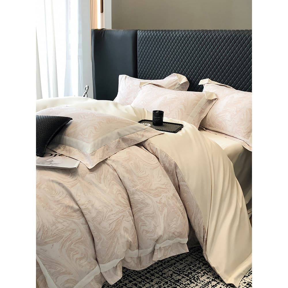 High-End luz luxo classe A algodão engrossado escovado conjunto de quatro peças quente cama colcha capa de algodão puro