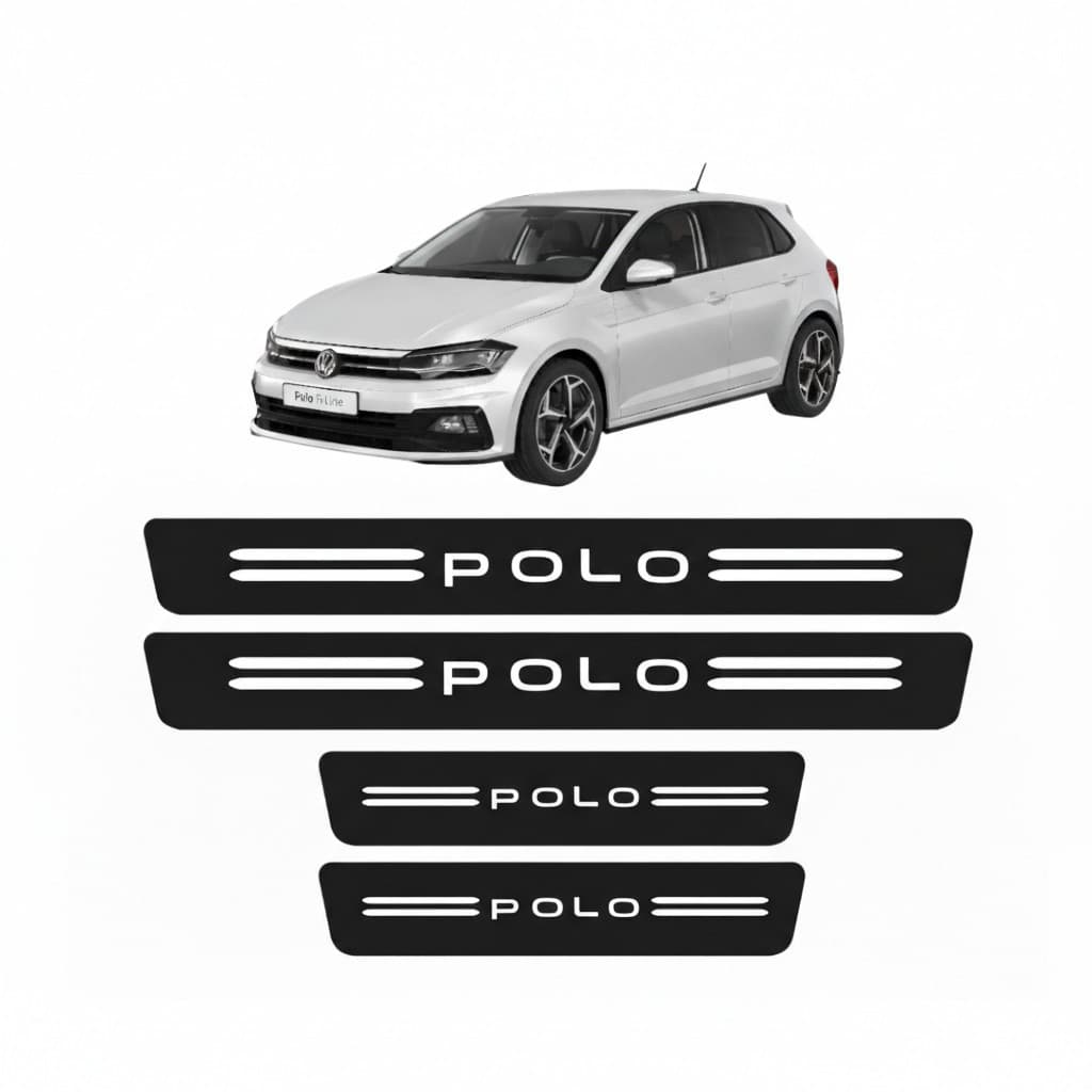 Adesivo Soleira Polo Antirrisco Universal – Vinil Automotivo Kit Carro