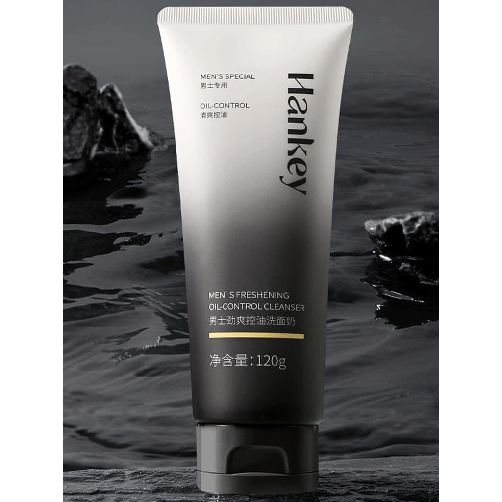 Han Ji Limpador Facial refrescante para controle de óleo masculino 120g Limpeza suave Removedor de óleo Hidratante Melho