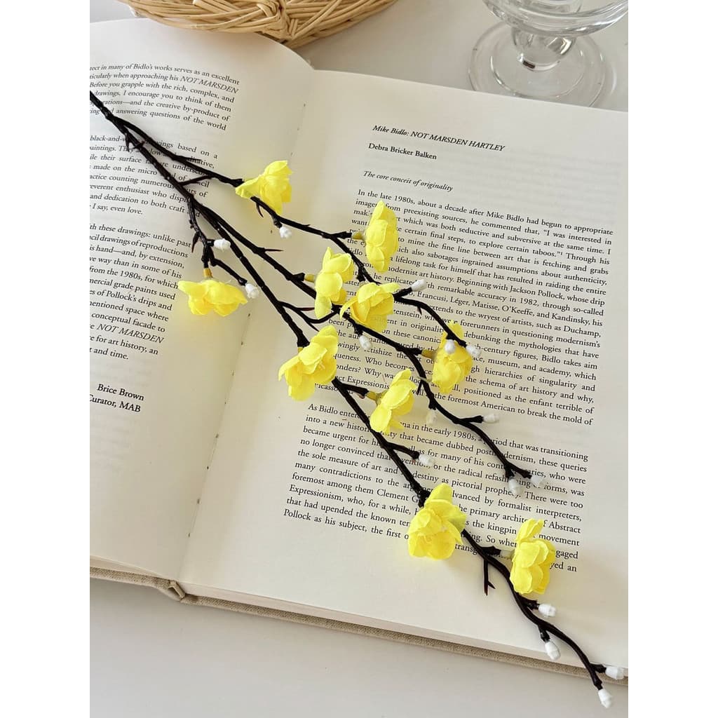 JOJO ''SL. PD. pesado. Arranjo de decoração de flores artificiais de ameixa branca Mini ameixa branca | Aqui aqui aqui a
