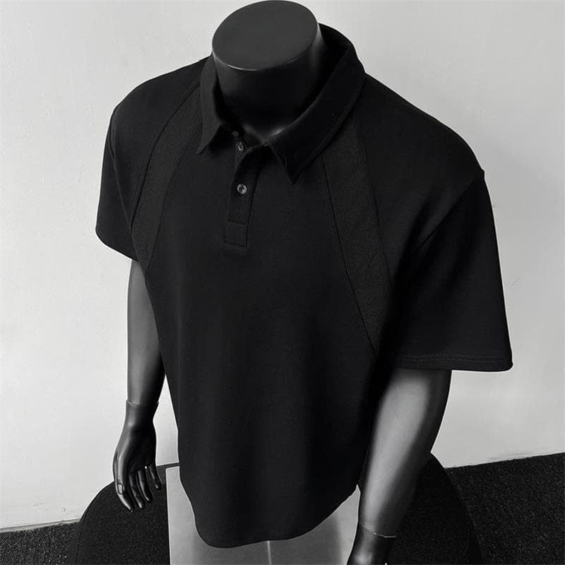 Exportação de comércio exterior camisa polo masculina de manga curta verão solto estilo fino colarinho roupas superiores