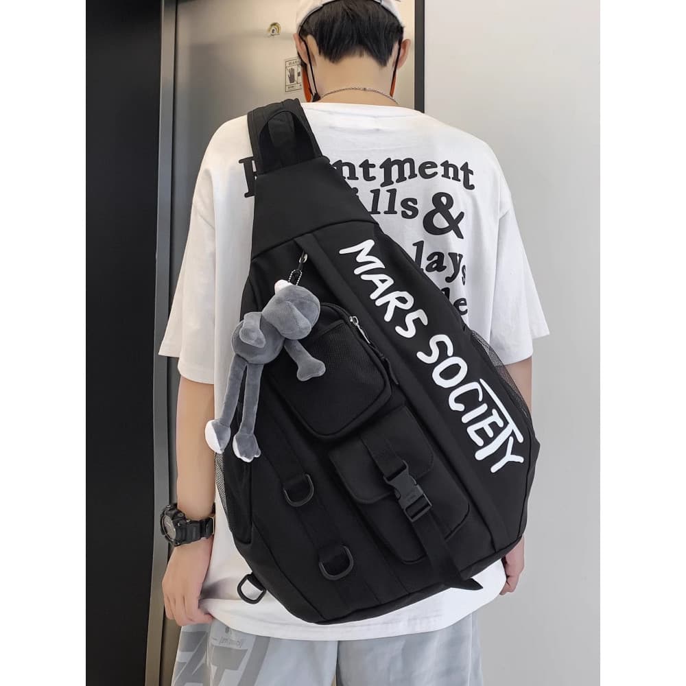 Bolsa mensageiro masculina novo estilo bolsa de ombro 2026 All-Match esportes mochila de grande capacidade feminino estu