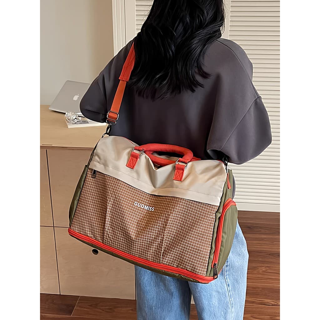 Saco expansível feminino portátil de grande capacidade leve portátil masculino de curta distância mochila à prova dwater