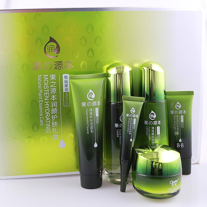 Qian Guoben Conjunto de produtos para cuidados com a pele Orquídea Hidratante Hidratante Fonte de frutas Livro Rejuvenes