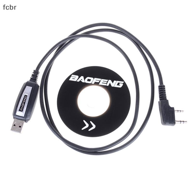 fcbr 1 Conjunto De Cabo De Programação USB 2 Pinos Com CD De Software Para Rádios UV-5R BF-888S