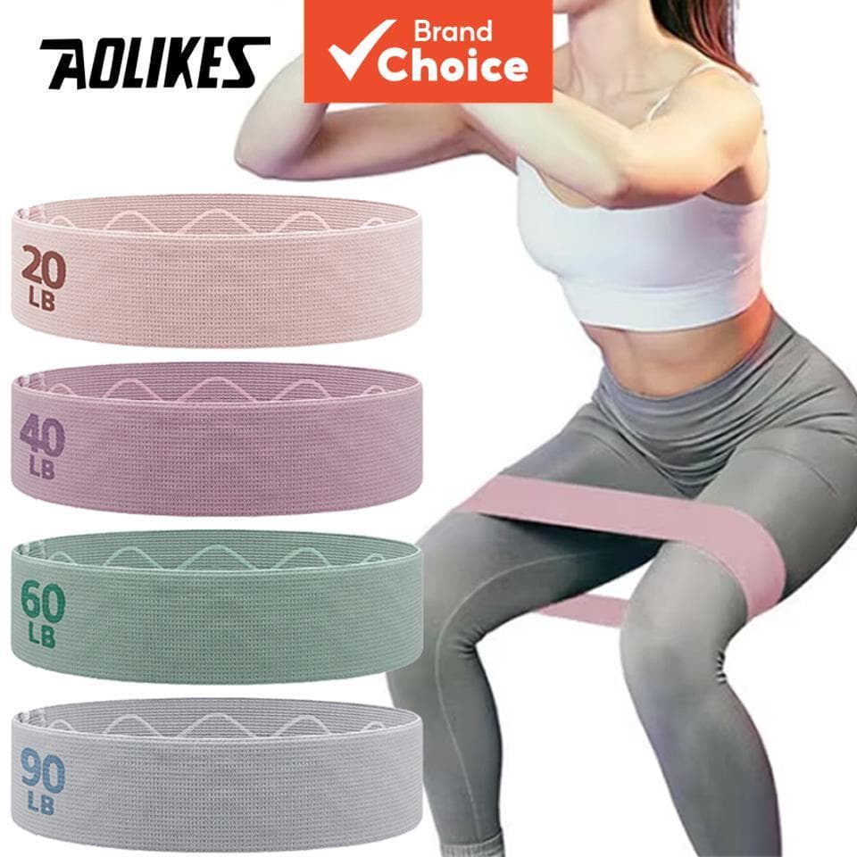 AOLIKES Faixa de Resistência Esportiva de Yoga de Malha, Faixa Elástica Antiderrapante Dupla de Silicone