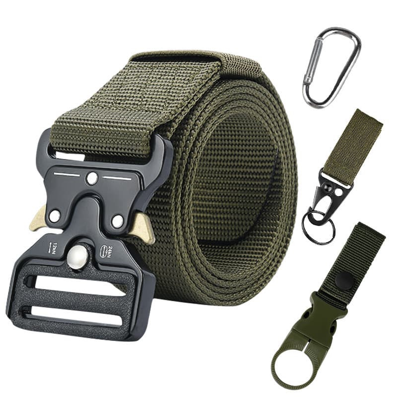 Cinto rápido Casual masculino exército Mini calças de treinamento cinto de lona ao ar livre fivela de liga de náilon fiv