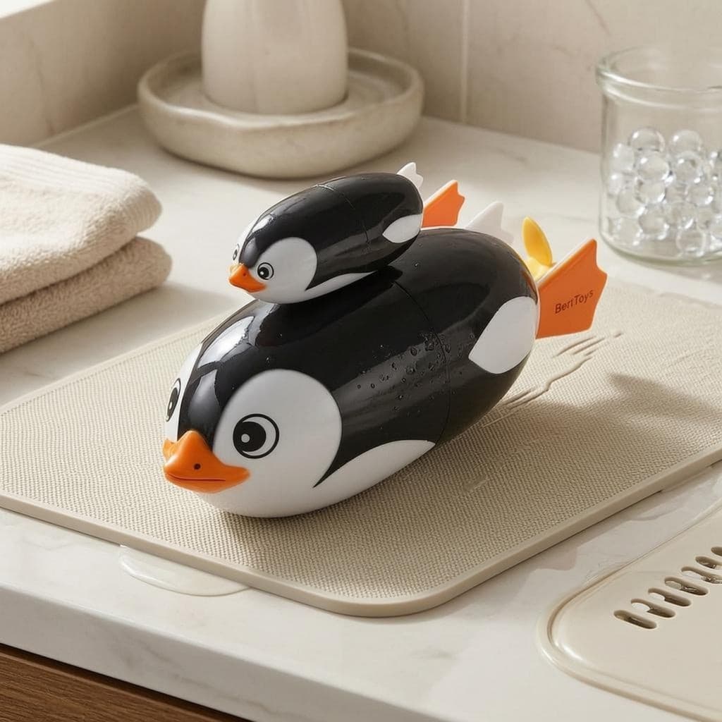 Brinquedo De Pinguim De Natação Elétrico Alimentado Por Bateria Infantil Seguro Sem Produtos Químicos