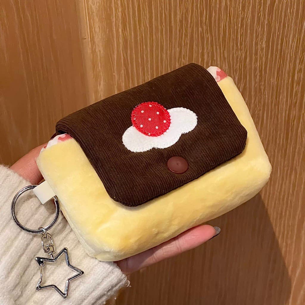 Bolsa De Moedas Bonito Caramelo Pudim Saco De Armazenamento Dos Desenhos Animados Maquiagem Fone De Ouvido Caso Presente