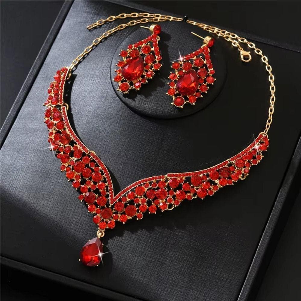 Conjunto De Joias Femininas , Brincos Com Colar Em V , Acessórios De Noiva Para Casamento , Borlas Longas