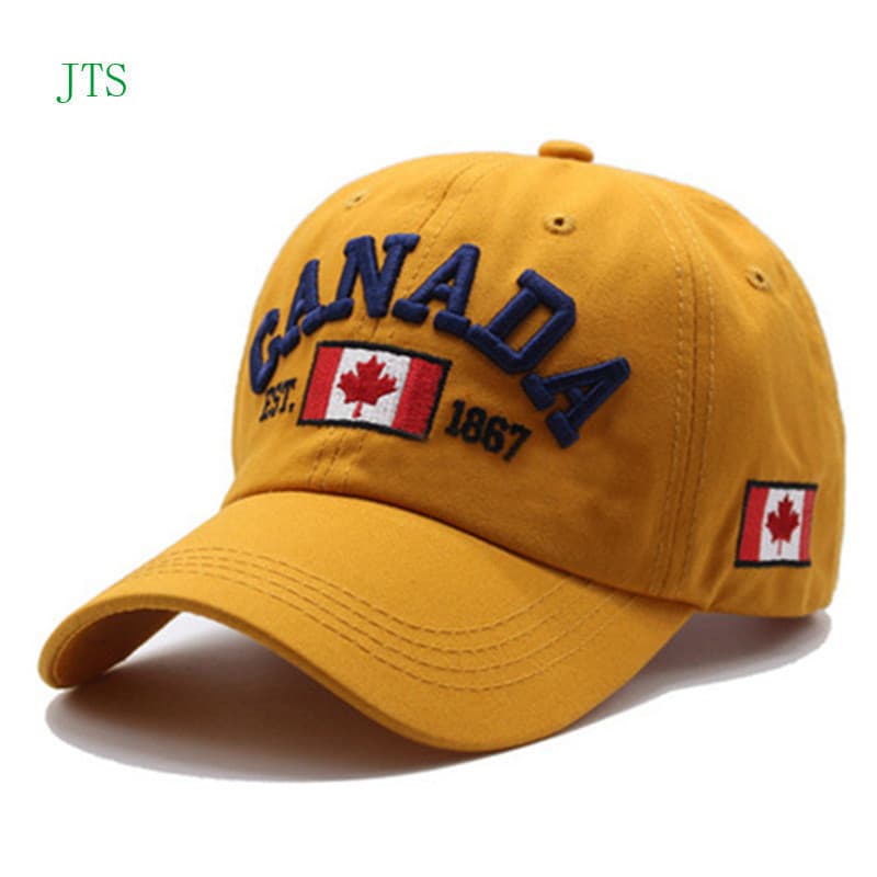 JTS Boné De Beisebol Canadá Maple Leaf Bandeira Chapéu Unissex Casal Ajustável Duckbill Urbano Ao Ar Livre Guarda-Sol Ve