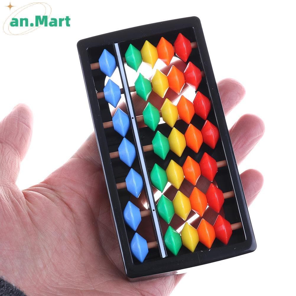 JTN Mini Ábaco De Plástico Aritmética 7 Dígitos Crianças Matemática Brinquedos Educativos NW