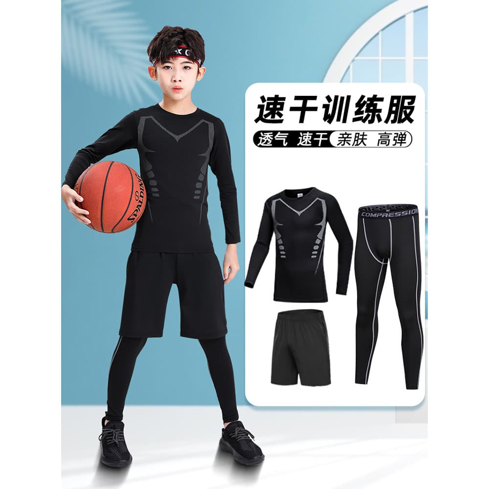 Calças justas infantis roupas de treinamento de secagem rápida Leggings de basquete meninos futebol Fitness outono inver
