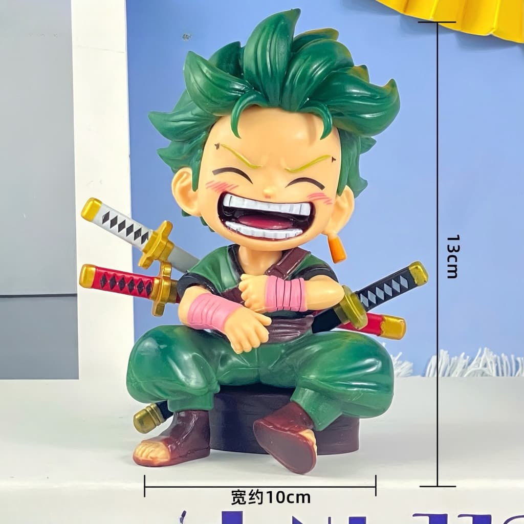 Versão Q Figura de uma peça Luffy Sauron Sanji Nami Modelo fofo decoração de mesa