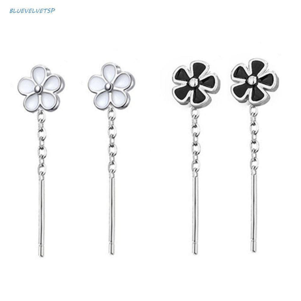 Brincos De Borla De Flor BLUEVELVETSP , Longa Requintados De Sentido Avançado , Lindos Orelha De Floret