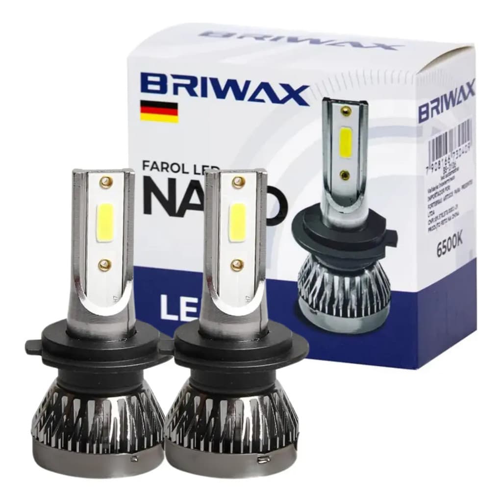 Par Lampada Led H11 Super Forte 25000Lm 6500K Nano Led Briwax Corolla Jeep Compass Honda Civic