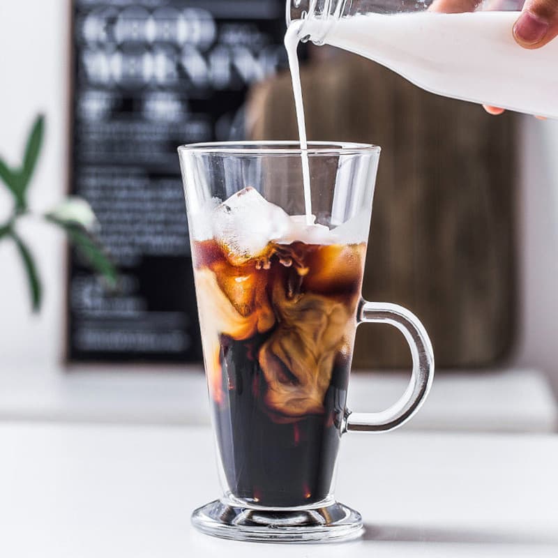 Criativo copo de café irlandês taça leite chá bebida quente copo de suco de vidro transparente logotipo imprimível