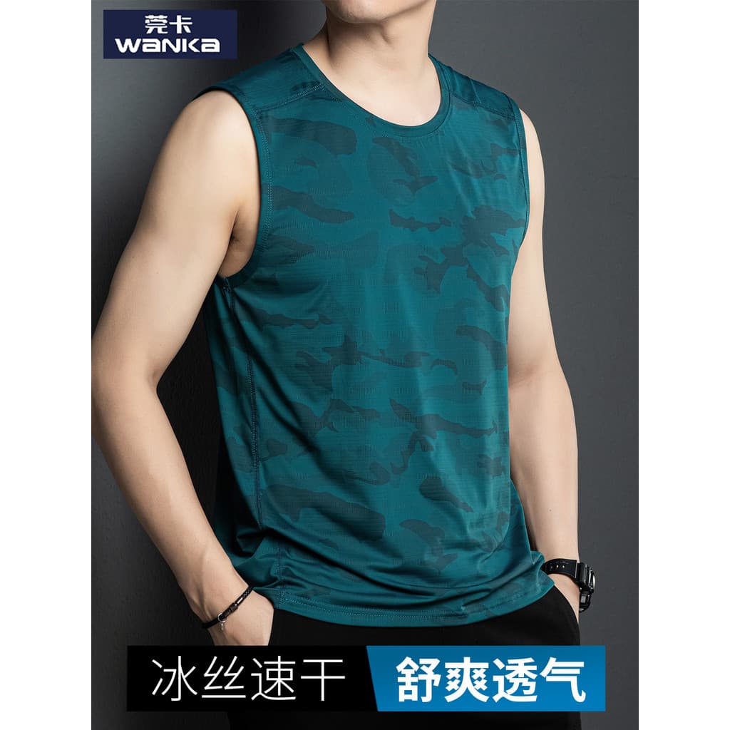 Colete esportivo masculino sem mangas camiseta 2025 novo estilo exterior Wear Fitness de secagem rápida camisa de fundo