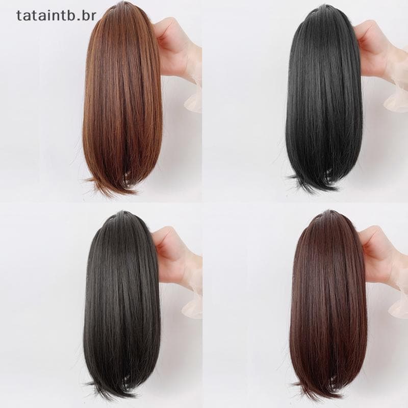 [TaTa] Extensão De Rabo De Cavalo Longo Clipe Na Garra Cabelo Peruca Sintética De Aparência Natural Para Mulheres BR