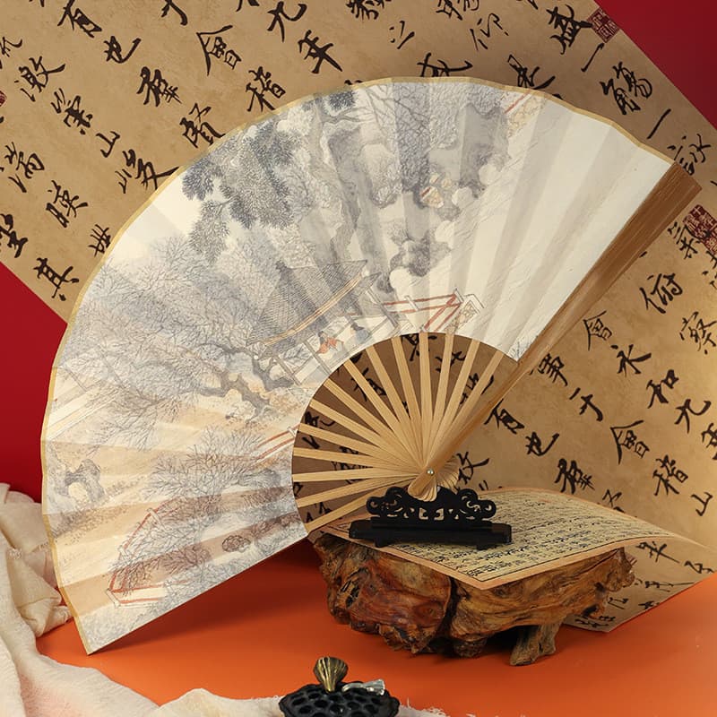 33cm estilo chinês ventilador masculino antigo ventilador dobrável novo estilo chinês ventilador dobrável grande ventila