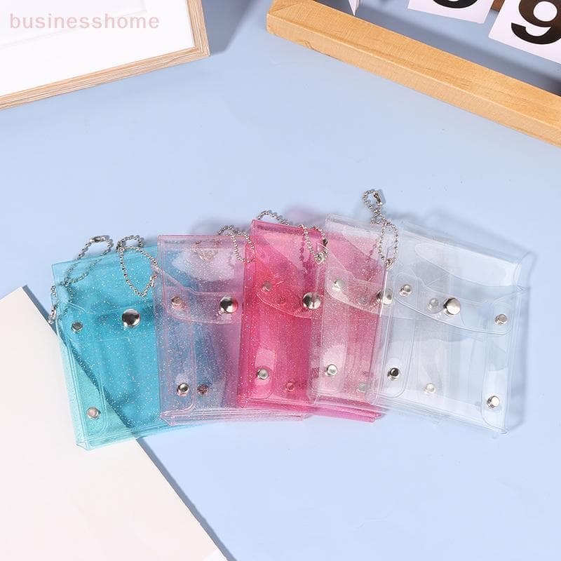 < busines > Mini Bolsa De Maquiagem Fofa De Lantejoulas Transparente lipsti Rosa Chaveiro Nova