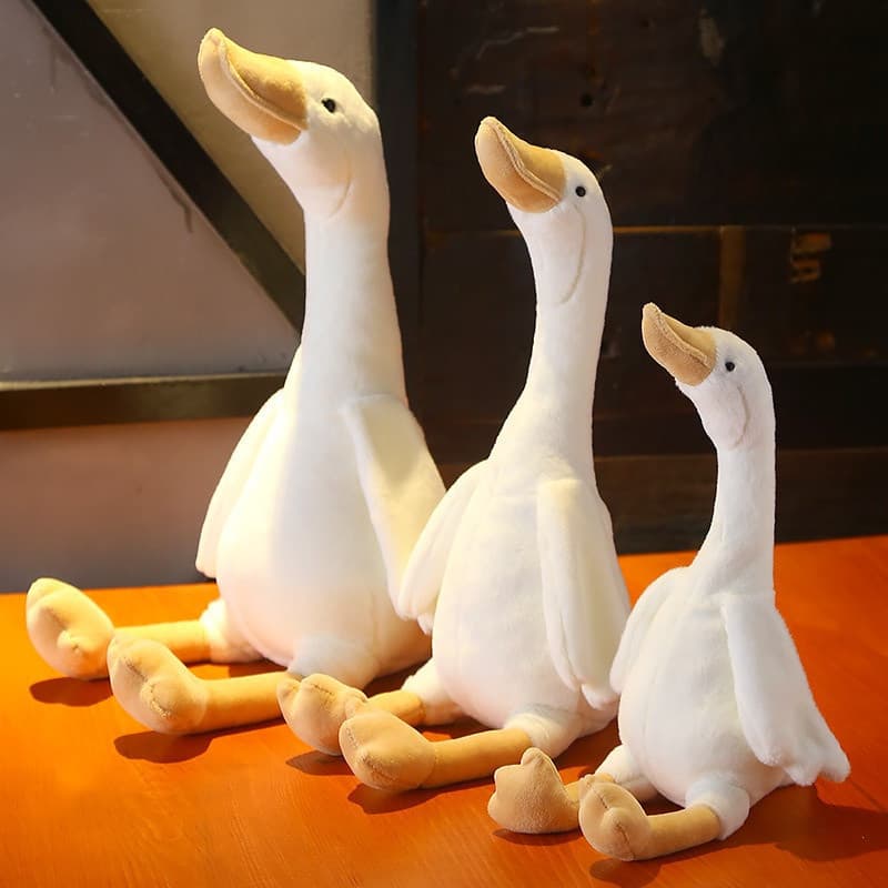 40cm Apaziguar O Cisne Boneca Criativa Pato Animal Grande Brinquedo de Pelúcia Ganso Branco Presente