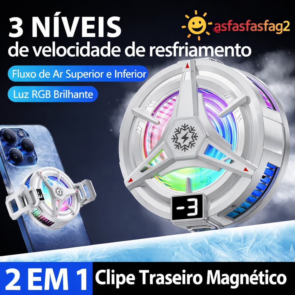 Resfriador de Telefone Móvel TL07 Compatível para Jogos Móveis e Transmissão ao Vivo