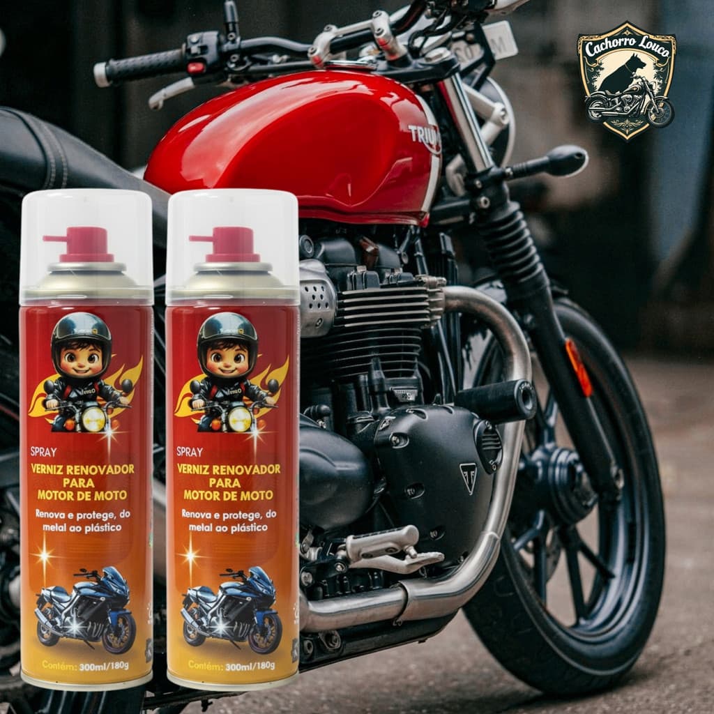 2 Spray Verniz Brilho Motor e Carenagem TudoQ 300ml 180g Moto Trip