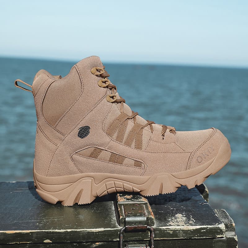 Botas de Caminhada Militares Impermeáveis para Todas as Estações, Tamanho Grande, para Uso Externo