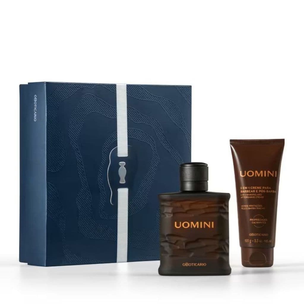Presente Uomini Pais 26 O Boticário Perfume e Creme Para Barbear e Pós Barba 2 em 1
