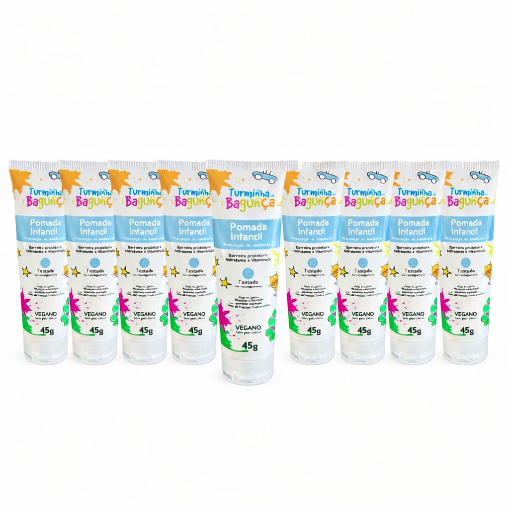 Kit 10 Pomadas Assadura Infantil 45g | Protege e Trata Bebê – Turminha da Bagunça