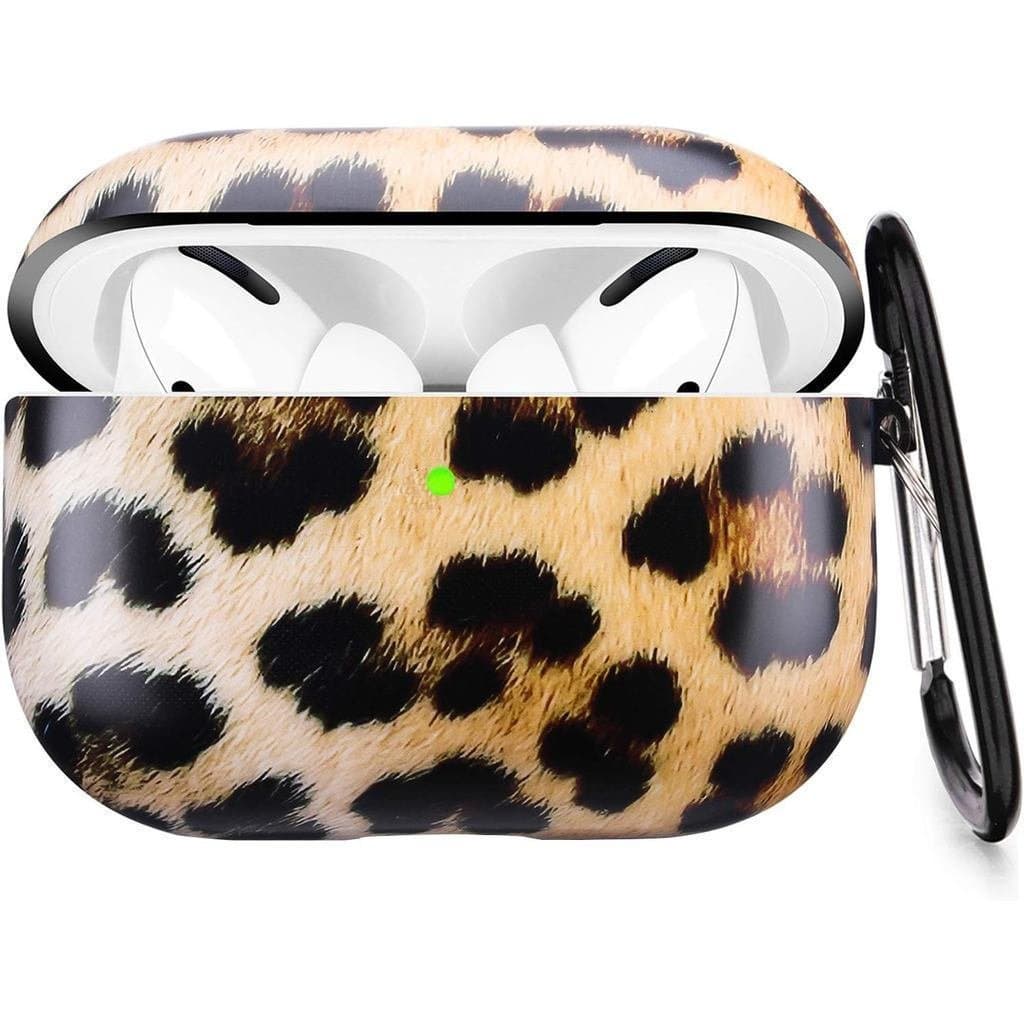 Capa protetora para AirPods Pro da LitoDream, com um padrão de estampa de leopardo fofo, capa protetora portátil à