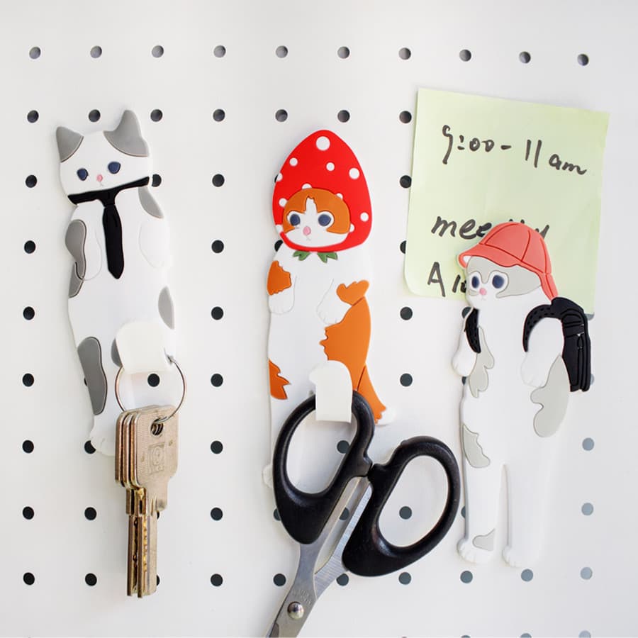【Estilo Japonês】Gancho Magnético com Design de Gato - Perfeito para Decoração e Organização Doméstica
