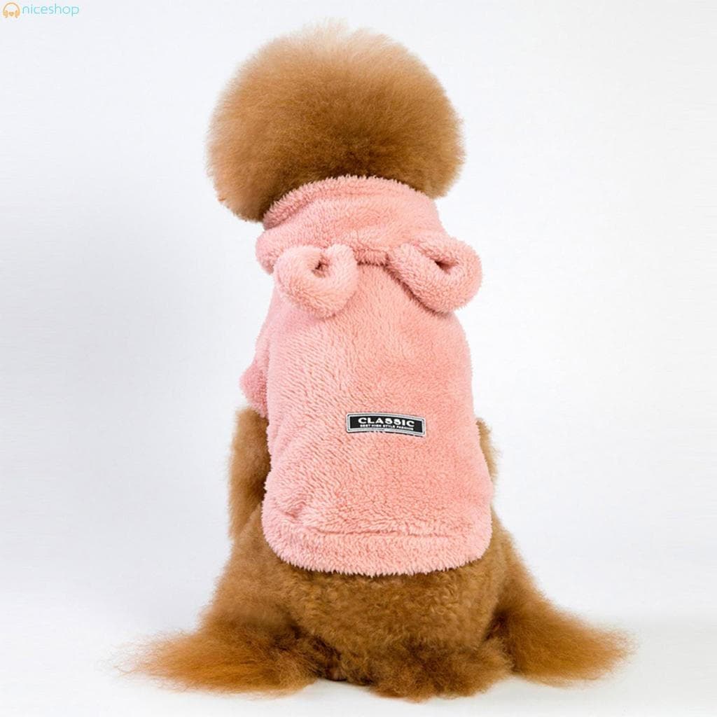 Roupa Quente Para Cachorro Com Design De Orelha De Coelho , Roupas De Inverno Cães Pequenos E Médios