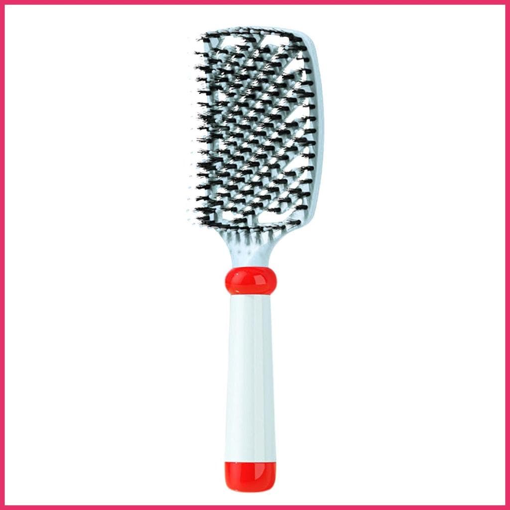 Escova De Cabelo De Cerdas Macias Portátil Desembaraçar Pente Para Penteado De Curvatura Nas Costas xurit1br