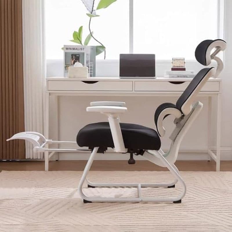 Cadeira De Escritório Ergonômica , Apoio Para Os Pés Retrátil Mesa Casa Com Encosto De Cabeça , Braços Flip-Up , Jogos E