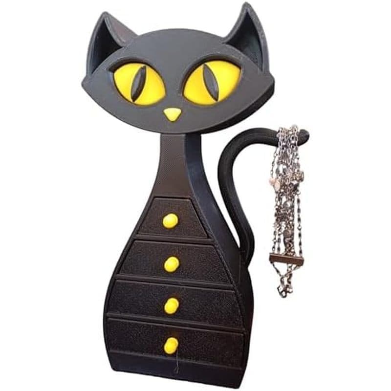 Hora Do Tempo & amp ; TRAVE Magical Cat Stand Holder Organizer-Organizador De Duas Cores Impresso Em 3D Com 6 Gavetas ,