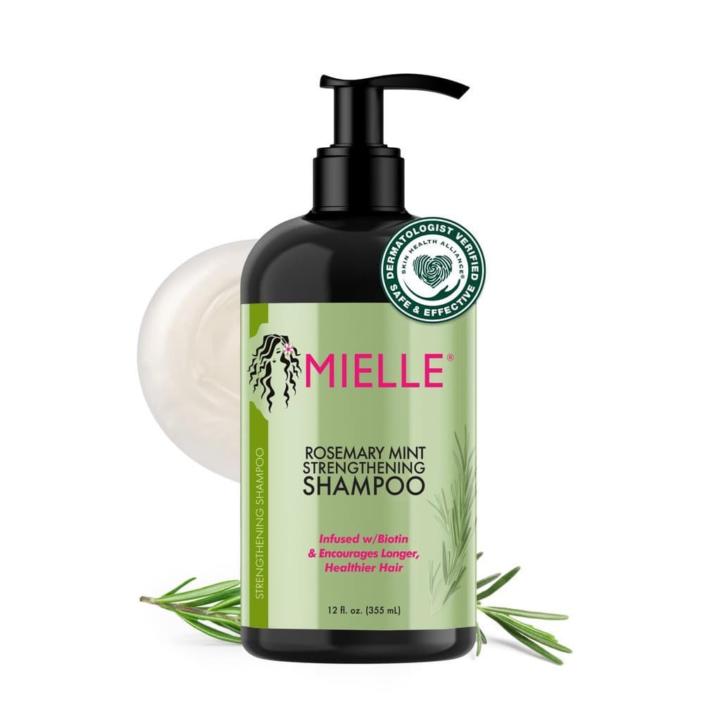 Shampoo Fortificante para Cabelo com Biotina e Alecrim da MielleOrganics - Lavagem Hidratante EO59
