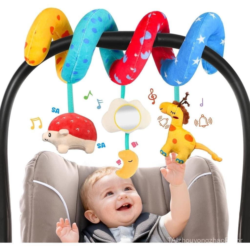 URMYWO Brinquedos Espiral para Cadeira de Carro para Bebês de 0 a 6 Meses, Brinquedos para Recém-Nascidos e Bebês, Brinq
