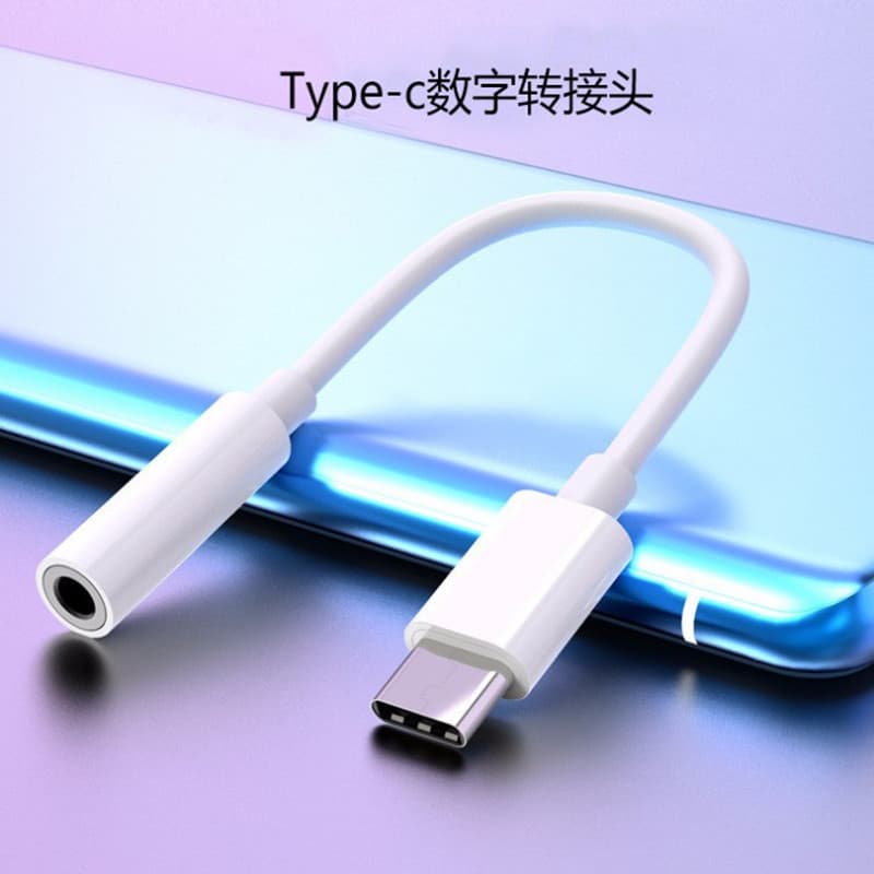 [Estoque pronto] Cabo adaptador de áudio para celular 3.5 mm para tipo c Adaptador de fone de ouvido Decodificação Digit