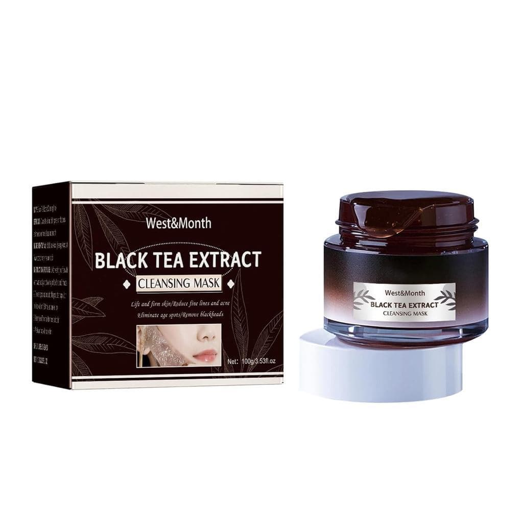 Máscara Facial de Chá Preto, Peeling, Máscara Noturna para Limpeza Profunda e Hidratação BWFS HT3E