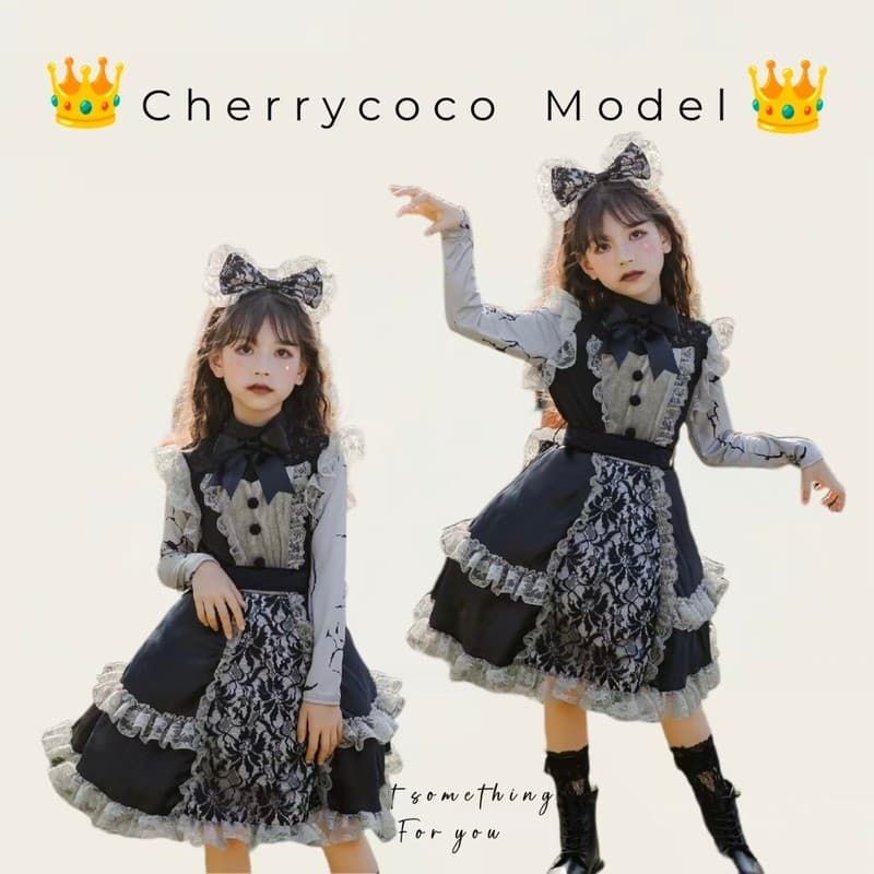 Halloween crianças traje cosplay vestido de vampiro bruxa escura traje menina lolita empregada
